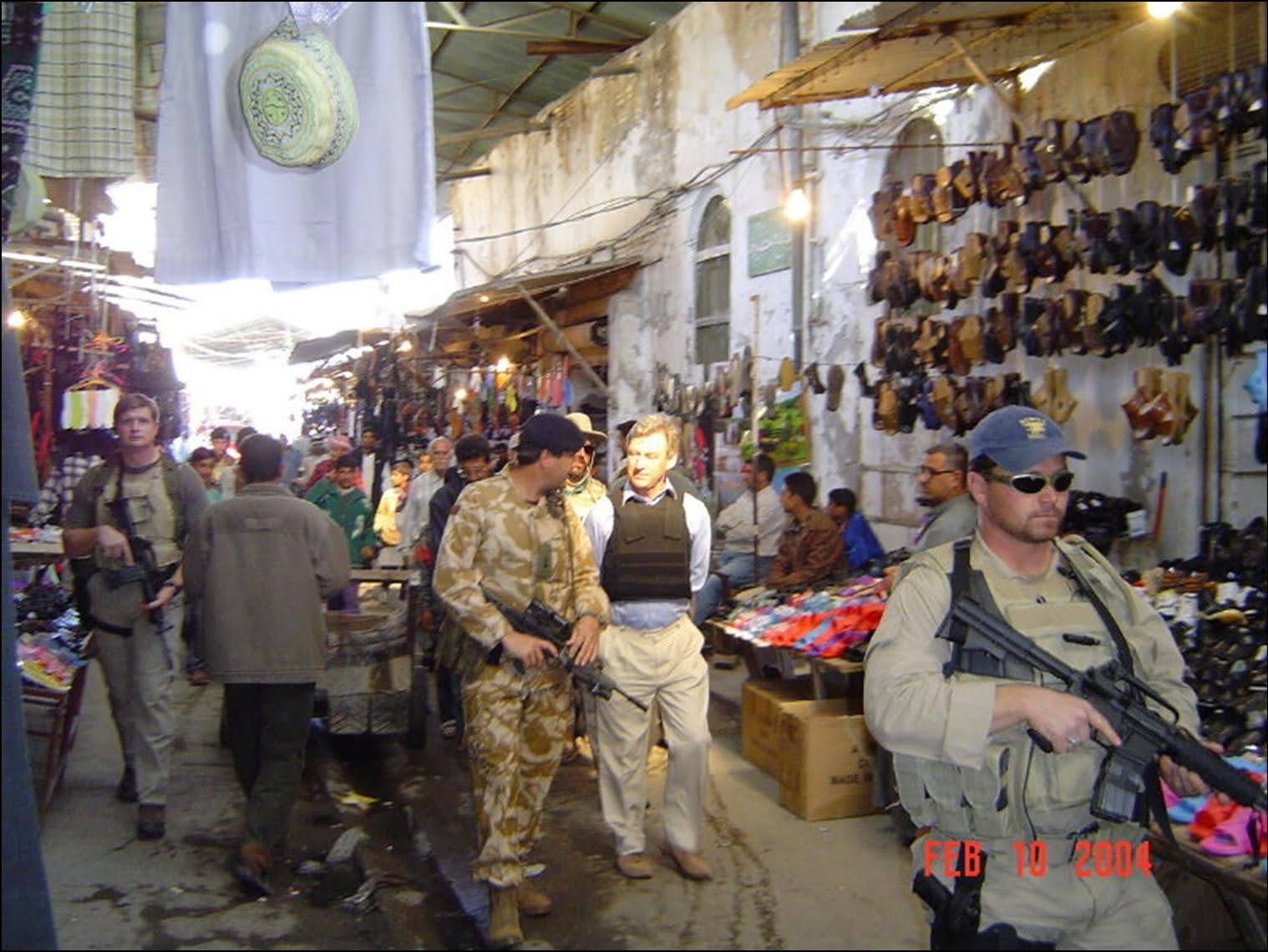 Armed close-protection detail, Middle East market, 2004
